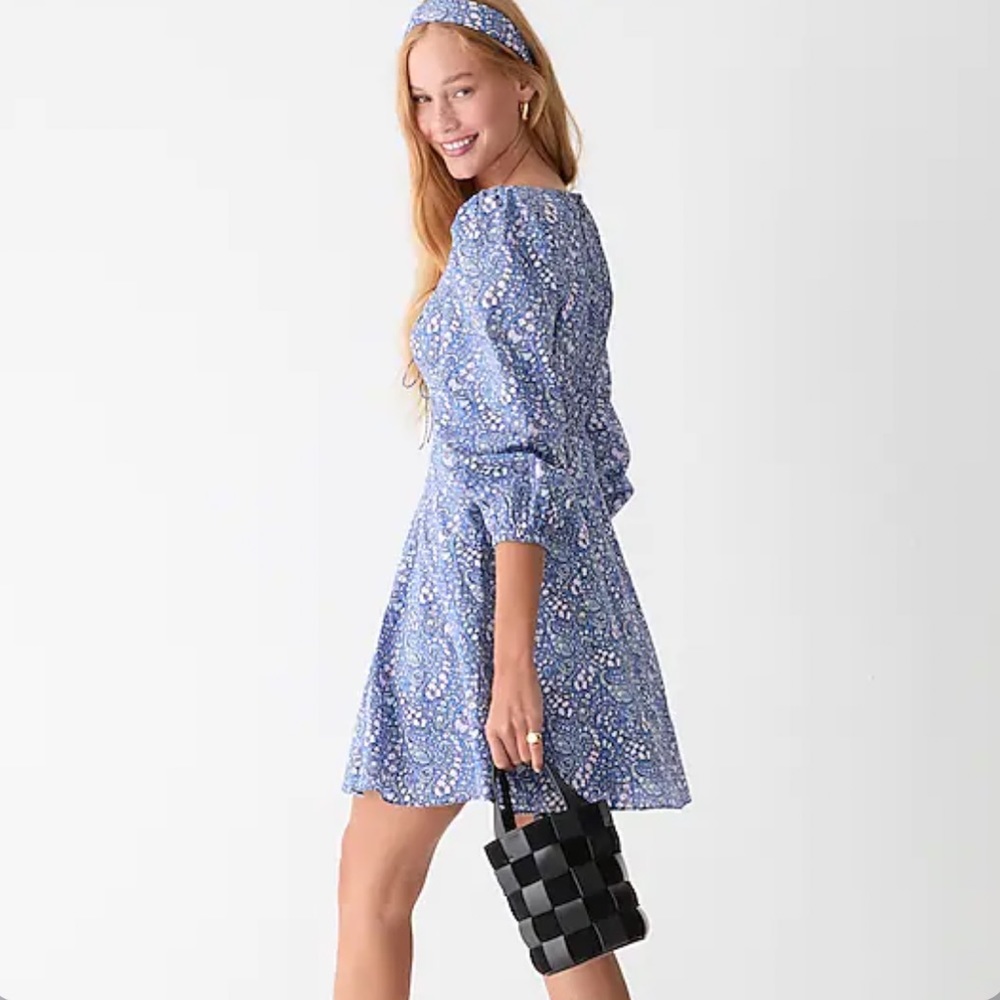 J.Crew Sweetheart long-sleeve mini dress in Liberty Bourton Bloom - Picture 2 of 6